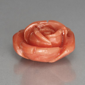 6.05 карата, натуральный Оранжево-Розовый Коралловый, Необычная форма, Непрозрачный