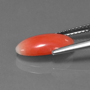 1.69 карата, натуральный Оранжево-Розовый Коралловый, Огранка Овал, Непрозрачный