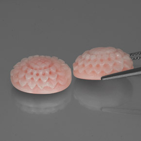  карата, натуральный Розовый Коралловый, Необычная форма, Непрозрачный