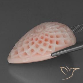 28.43 карата, натуральный Румяно-розовый Коралловый, Необычная форма, Непрозрачный