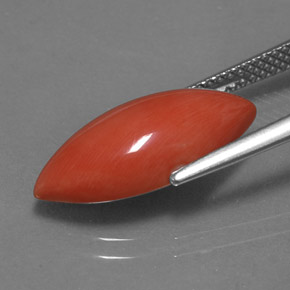 4.46 карата, натуральный Светло-лососевый Коралловый, Маркиза, Непрозрачный