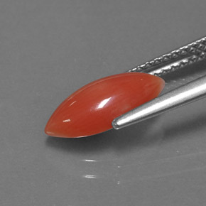 1.27 карата, натуральный Светло-лососевый Коралловый, Маркиза, Непрозрачный