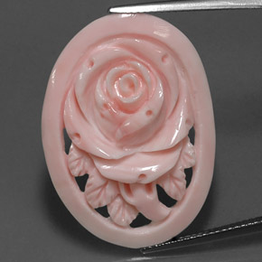 17.81 карата, натуральный Лимонад Розовый Коралловый, Необычная форма, Непрозрачный