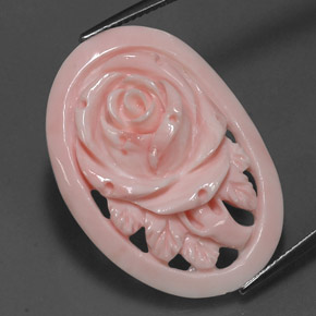 17.81 карата, натуральный Лимонад Розовый Коралловый, Необычная форма, Непрозрачный