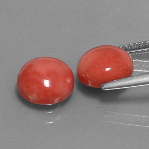  карата, натуральный Светло-лососевый Коралловый, Огранка Круг, Непрозрачный