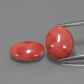  карата, натуральный Светло-лососевый Коралловый, Огранка Овал, Непрозрачный