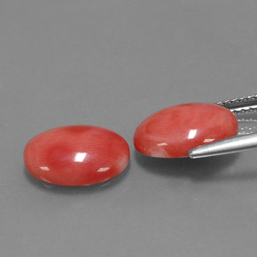  карата, натуральный Светло-лососевый Коралловый, Огранка Овал, Непрозрачный