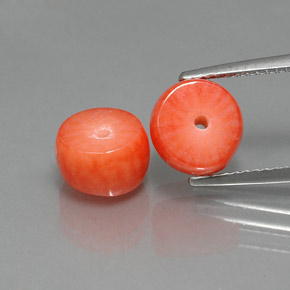  карата, натуральный Оранжево-Розовый Коралловый, Необычная форма, Непрозрачный