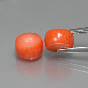  карата, натуральный Оранжево-Розовый Коралловый, Необычная форма, Непрозрачный