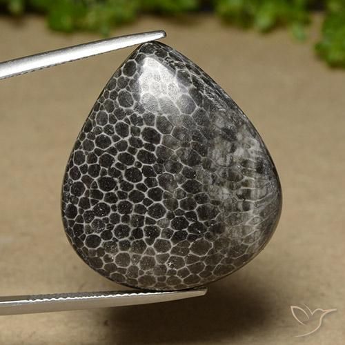 32.89ct Натуральный Многоцветный коралловый, Форма груши, Непрозрачный