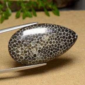 26.37 карата, натуральный Многоцветный Коралловый, Форма груши, Непрозрачный