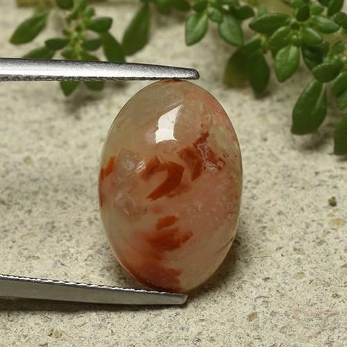 6.87ct Натуральный Многоцветный коралловый, Овал, Полупрозрачный