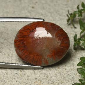 12.59 карата, натуральный Многоцветный Коралловый, Огранка Овал, Непрозрачный