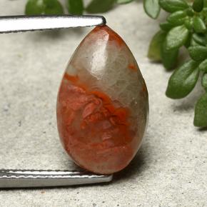 4.83 карата, натуральный Многоцветный Коралловый, Форма груши, Полупрозрачный