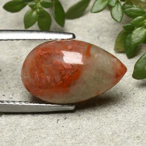 4.83 карата, натуральный Многоцветный Коралловый, Форма груши, Полупрозрачный