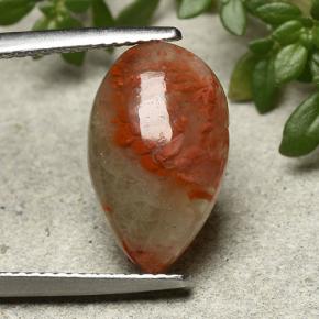 4.83 карата, натуральный Многоцветный Коралловый, Форма груши, Полупрозрачный