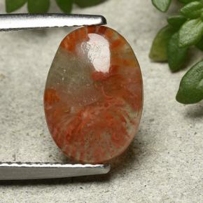 2.54 карата, натуральный Многоцветный Коралловый, Огранка Овал, Полупрозрачный