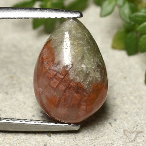 4.83ct Натуральный Многоцветный коралловый, Форма груши, Полупрозрачный