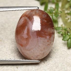 6.86 карата, натуральный Многоцветный Коралловый, Огранка Овал, Полупрозрачный