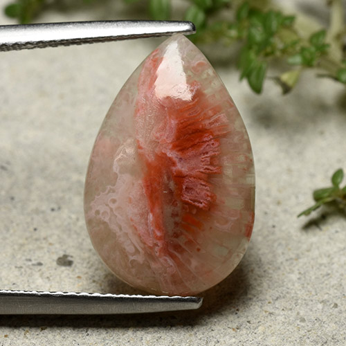 5.62 карата, натуральный Многоцветный Коралловый, Форма груши, Полупрозрачный