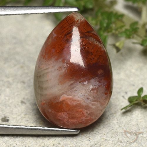 7.34 карата, натуральный Многоцветный Коралловый, Форма груши, Непрозрачный