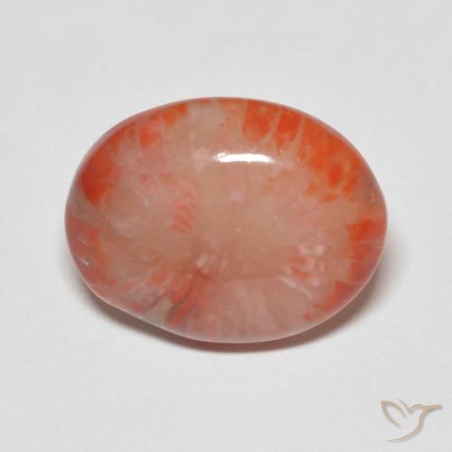 4.60ct Натуральный Многоцветный коралловый, Овал, Полупрозрачный, Photo A