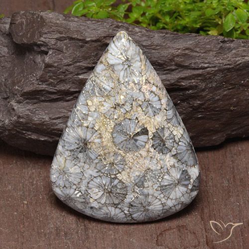 47.39ct Натуральный Многоцветный коралловый, Форма груши, Непрозрачный