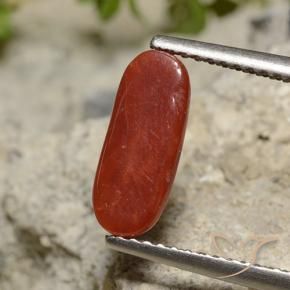 1.89 карата, натуральный Lipstic Red Коралловый, Овал, Непрозрачный