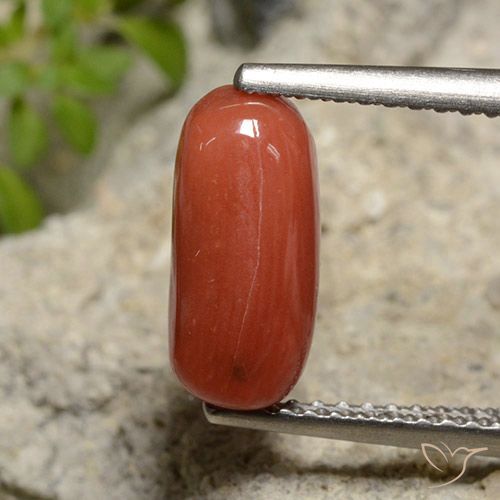 2.14ct Натуральный Оранжево-Красный коралловый, Овал, Непрозрачный
