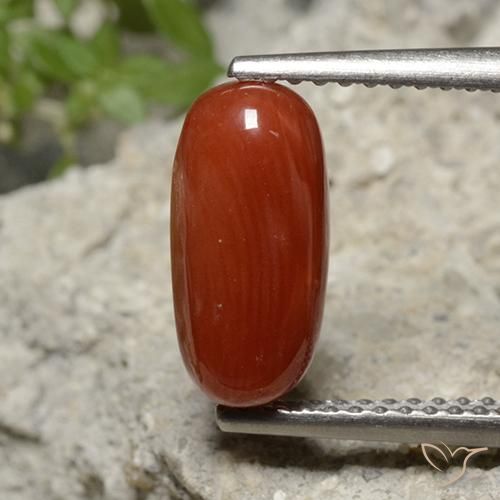 1.95ct Натуральный Огненно-красный тон коралловый, Овал, Непрозрачный