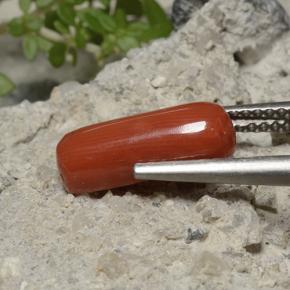 2.68 карата, натуральный Оранжево-Красный Коралловый, Огранка Овал, Непрозрачный