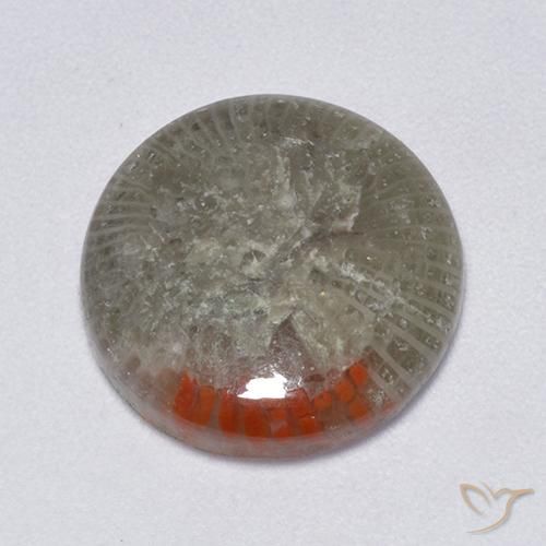 6.25ct Натуральный Многоцветный коралловый, Круглый, Полупрозрачный