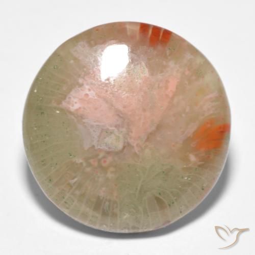 11.91ct Натуральный Многоцветный коралловый, Круглый, Полупрозрачный