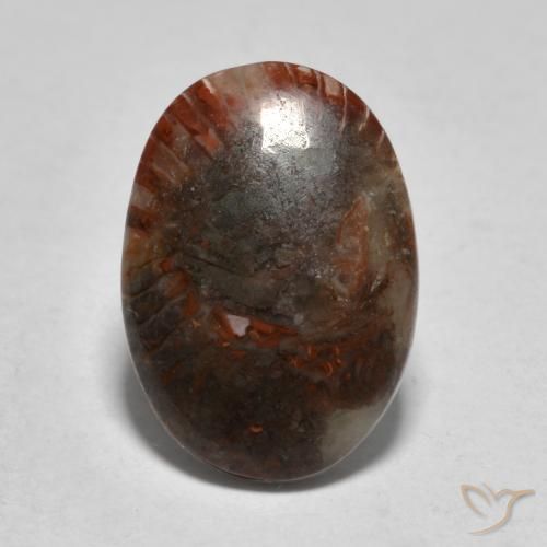 3.57ct Натуральный Многоцветный коралловый, Овал, Полупрозрачный