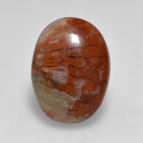 4.12 карата, натуральный Многоцветный Коралловый, Огранка Овал, Полупрозрачный