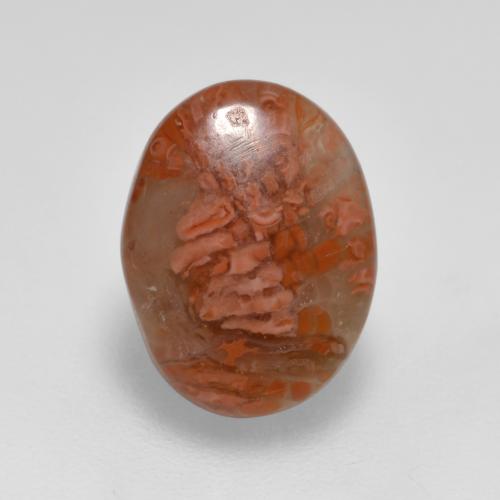 2.52 карата, натуральный Многоцветный Коралловый, Огранка Овал, Полупрозрачный