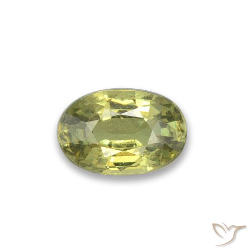 0.47ct Натуральный Теплый лесной зеленый Демантоидный гранат, Овал, VVS-VS