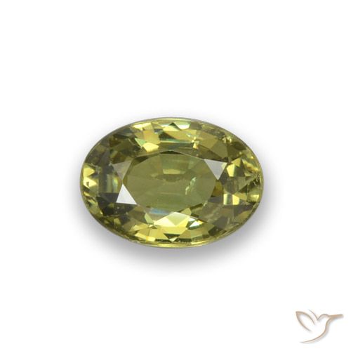 0.56ct Натуральный Средний желтый Демантоидный гранат, Овал, VVS-VS