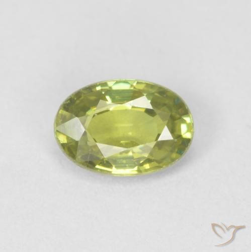 0.55ct Натуральный Теплый землисто-зеленый Демантоидный гранат, Овал, VVS-VS
