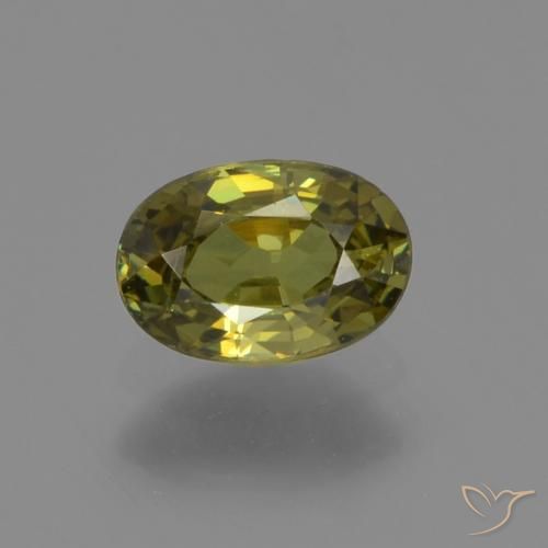 0.61ct Натуральный Средний зеленый Демантоидный гранат, Овал, Чистота VS
