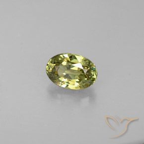 0.57ct Натуральный Средний желтый Демантоидный гранат, Овал, Чистота VS