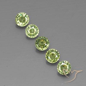 1.50ctw Натуральный Olive Green  Демантоидный гранат, Круглый, VVS-VS