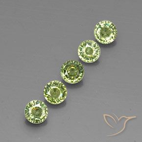 1.50 карата, натуральный Olive Green  Демантоидный гранат, Круглый, VVS-VS