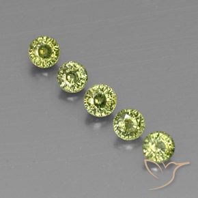 1.79ctw Натуральный Olive Green  Демантоидный гранат, Круглый, VVS-VS