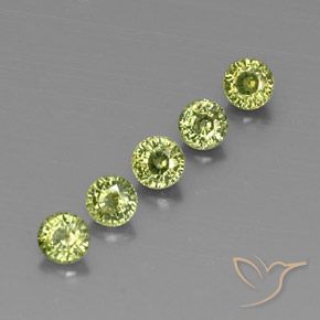 1.79 карата, натуральный Olive Green  Демантоидный гранат, Круглый, VVS-VS