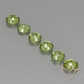 1.45 карата, натуральный Olive Green  Демантоидный гранат, Круглый, VVS-VS