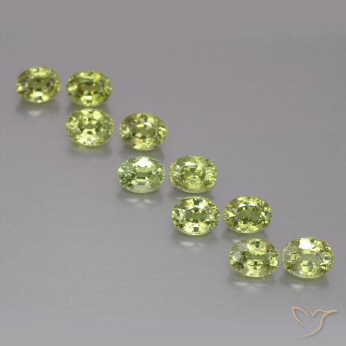 2.66ctw Натуральный Medium Light Green Демантоидный гранат, Овал, Чистота VS