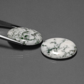  карата, натуральный Многоцветный Дендритный агат, Огранка Овал, Непрозрачный