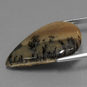 19.92 карата, натуральный Многоцветный Дендритный агат, Форма груши, Непрозрачный