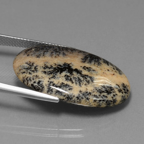 25.50 карата, натуральный Многоцветный Дендритный агат, Огранка Овал, Непрозрачный